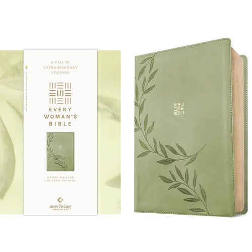 NLT Every Woman's Bible, Filament Enabled (Leatherlike, Olive Branch Green, Red Letter) - Imitation Leather