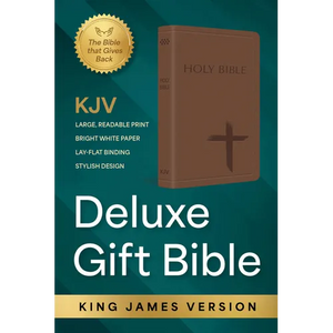 KJV Holy Bible: Deluxe Gift Bible - Brown Cross: King James Version Bible - Leather
