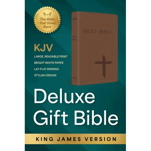 KJV Holy Bible: Deluxe Gift Bible - Brown Cross: King James Version Bible - Leather