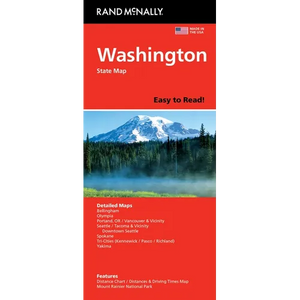 Rand McNally Easy to Read: Washington State Map - Paperback