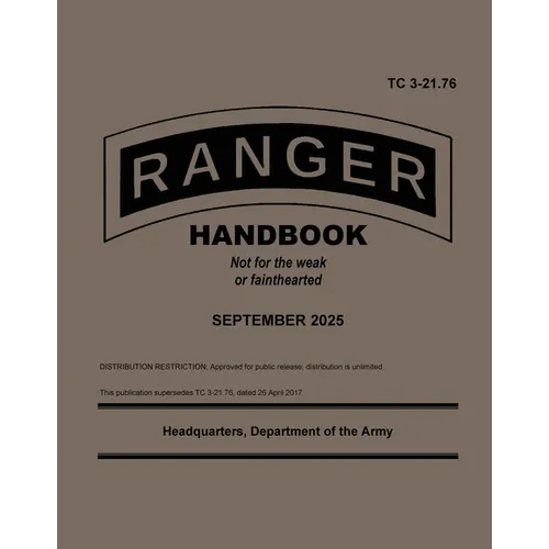 TC 3-21.76 Ranger Handbook September 2025 - Paperback