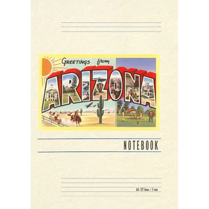 Vintage Lined Notebook Greetings from Arizona - Paperback