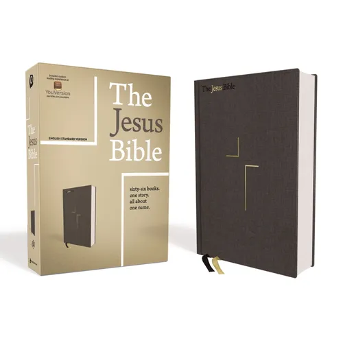 The Jesus Bible, ESV Edition, Cloth Over Board, Grey - Hardcover