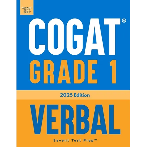 COGAT Grade 1 Verbal: 3 Practice Tests - Level 7 - Paperback