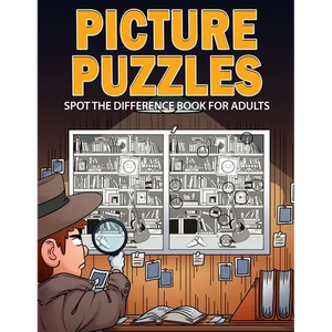 Picture Puzzles: Spot the Difference Book for Adults - Paperback
