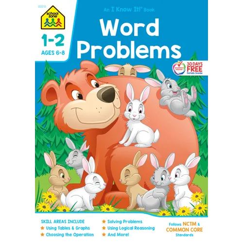 School Zone Word Problems Grades 1-2 Workbook - Paperback