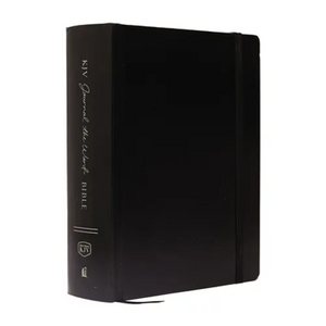 KJV, Journal the Word Bible, Large Print, Hardcover, Black, Red Letter Edition: Reflect, Journal, or Create Art Next to Your Favorite Verses - Hardcover