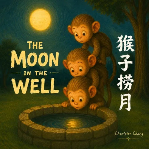 The Moon In The Well: A Rhyming Picture Book of a Classic Chinese Folktale in English, Simplified Chinese, & Pinyin! - Paperback