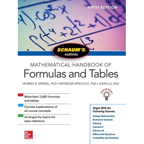 Schaum's Outline of Mathematical Handbook of Formulas and Tables - Paperback