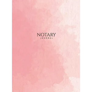 Notary Journal: Hardbound Public Record Book for Women, Logbook for Notarial Acts, 390 Entries, 8.5" x 11", Pink Blush Cover - Hardcover