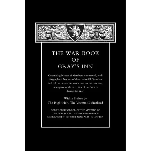 War Book of Gray's Inn - Paperback