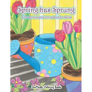 Adult Color By Numbers Coloring Book of Spring: A Spring Color By Number Coloring Book for Adults with Spring Scenes, Butterflies, Flowers, Nature, Co - Paperback
