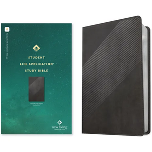 NLT Student Life Application Study Bible, Filament Enabled (Leatherlike, Charcoal Gray Striped, Red Letter) - Imitation Leather