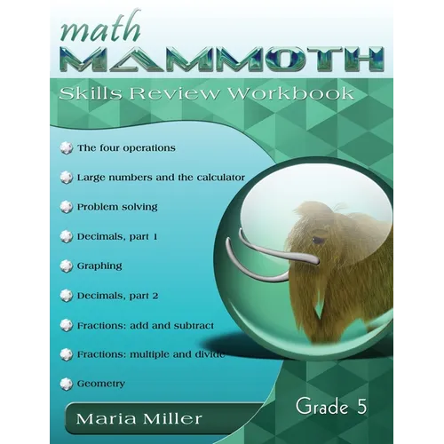 Math Mammoth Grade 5 Skills Review Workbook - Paperback