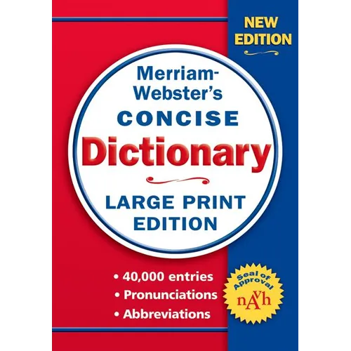 Merriam-Webster's Concise Dictionary: Large Print Edition - Paperback