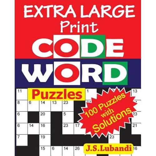 EXTRA LARGE Print CODEWORD Puzzles - Paperback