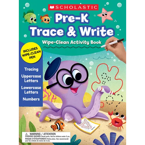 Pre-K Trace & Write Wipe-Clean Activity Book - Paperback