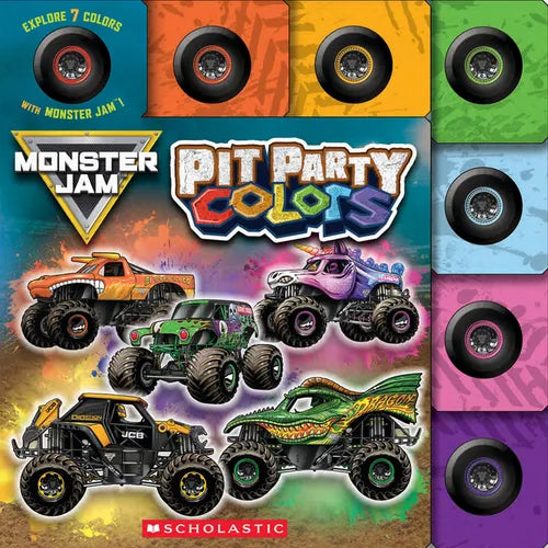 Pit Party Colors (Monster Jam Interactive Board Book with Tabs) (Stocking Stuffer) - Board Book