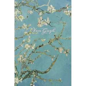 Van Gogh: Almond Blossoms, Hardcover Journal Writing Notebook Diary with Dotted Grid, Lined, & Blank Vintage Paper Style Pages - Hardcover