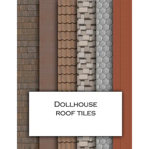 Dollhouse Roof Tiles: Roofing textured wallpaper for decorating doll's houses and model buildings. Beautiful sets of papers for your model making. - Paperback