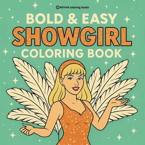 Bold & Easy Showgirl Coloring Book: Fun Stress Relief Coloring - Paperback