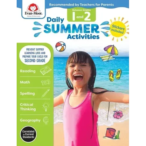 Daily Summer Activities: Between 1st Grade and 2nd Grade, Grade 1 - 2 Workbook - Paperback