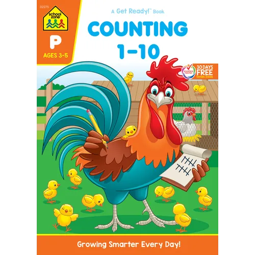 School Zone Counting 1-10 Workbook - Paperback