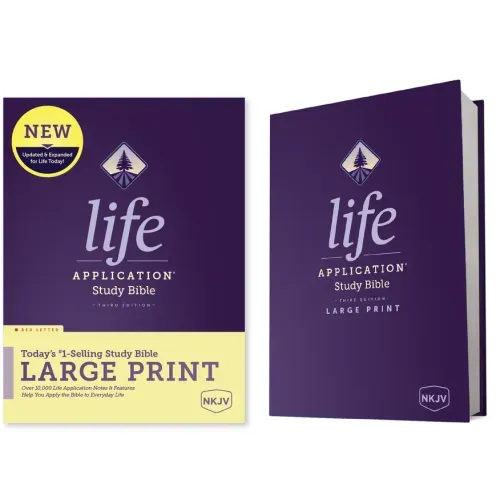 NKJV Life Application Study Bible, Third Edition, Large Print (Hardcover, Red Letter) - Hardcover