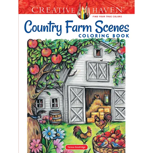 Creative Haven Country Farm Scenes Coloring Book - Paperback