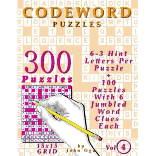 Codeword Puzzles: 300 Puzzles, Volume 4 - Paperback