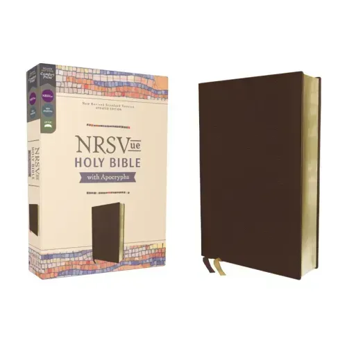 Nrsvue, Holy Bible with Apocrypha, Leathersoft, Brown, Comfort Print - Imitation Leather