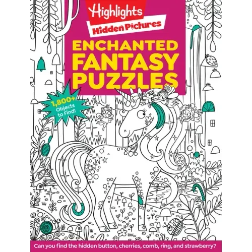 Enchanted Fantasy Puzzles: Seek and Find Puzzle Book, Fantasy Themed Puzzles with Enchanted Forest, Unicorns, Dragons and More for Kids - Paperback