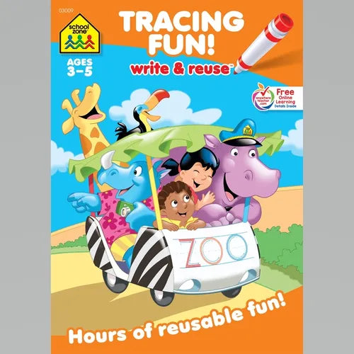 School Zone Tracing Fun! Write & Reuse Workbook - Paperback