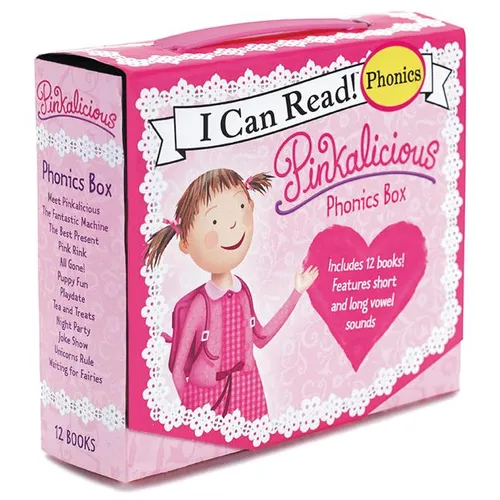 Pinkalicious 12-Book Phonics Fun!: Includes 12 Mini-Books Featuring Short and Long Vowel Sounds - Boxed Set