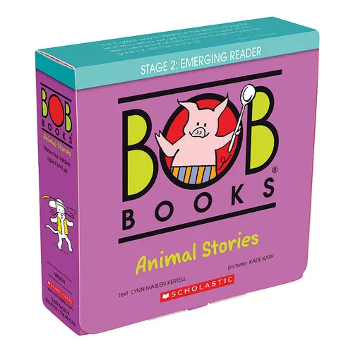 Bob Books - Animal Stories Box Set of 12 Paperbacks Decodable Phonics Books, Ages 4 and Up, Kindergarten (Stage 2: Emerging Reader) - Boxed Set