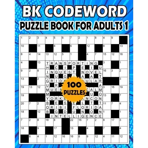 BK Codeword puzzle book for adults 1: Large print codebreaker puzzle book for adults & seniors - 100 Puzzle from (BK Bouchama) - Paperback