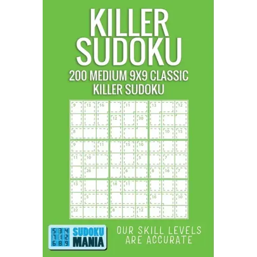 Killer Sudoku: 200 Medium 9x9 Classic Killer Sudoku - Paperback
