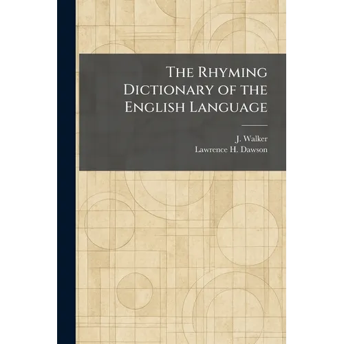 The Rhyming Dictionary of the English Language - Paperback