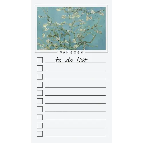 To Do List Notepad: Van Gogh Paintings, Checklist, Task Planner for Grocery Shopping, Planning, Organizing - Paperback