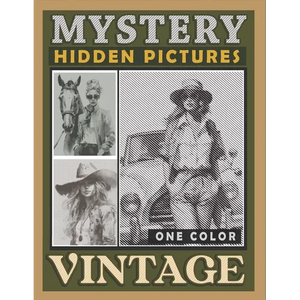 Mystery Dots Lines Spirals Hidden Pictures Vintage: Nostalgize Timeless Beauty with this One Color Coloring Book, Great for Relaxation and Stress Reli - Paperback