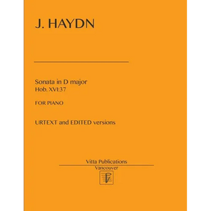 J. Haydn, Sonata in D major, Hob. XVI: 37: URTEXT and EDITED versions - Paperback