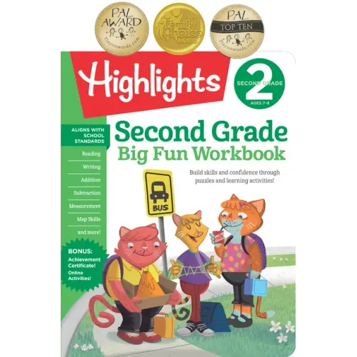 Second Grade Big Fun Workbook: 256-Page Skills Workbook for Grade 2, Language Arts, Math, Social Studies and More School Practice Activities - Paperback