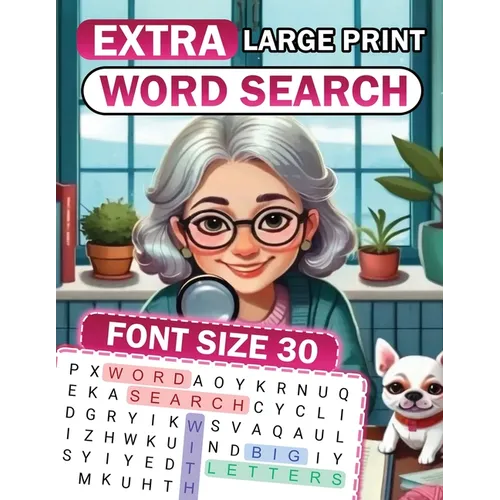 Extra Large Print Word Search: Font Size 30 - Paperback