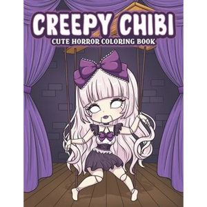 Creepy Chibi Cute Horror Coloring Book: Spooky Coloring Pages with Kawaii Horror Characters - Paperback