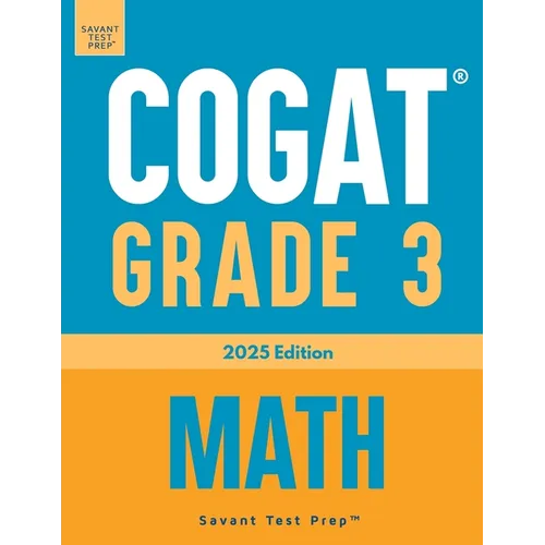 COGAT Grade 3 Math: Three Practice Tests - Level 9 - Paperback