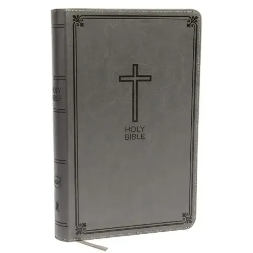 NKJV, Deluxe Gift Bible, Imitation Leather, Gray, Red Letter Edition - Imitation Leather