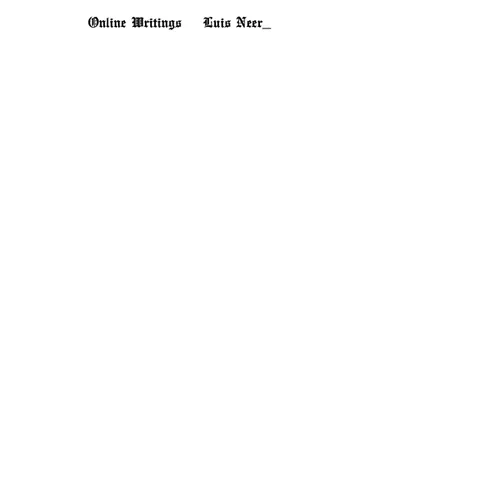 Online Writings - Paperback