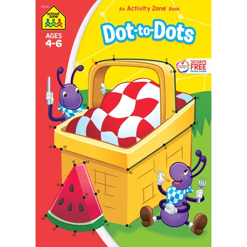 School Zone Dot-To-Dots Workbook - Paperback