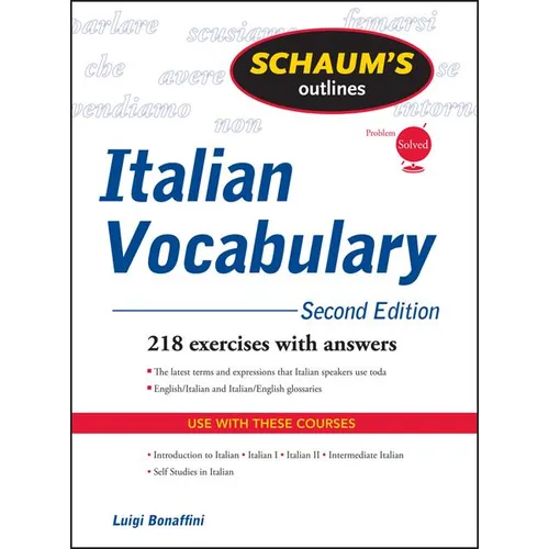 Schaum's Outline of Italian Vocabulary - Paperback