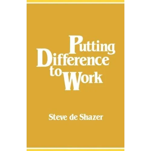 Putting Difference to Work - Paperback